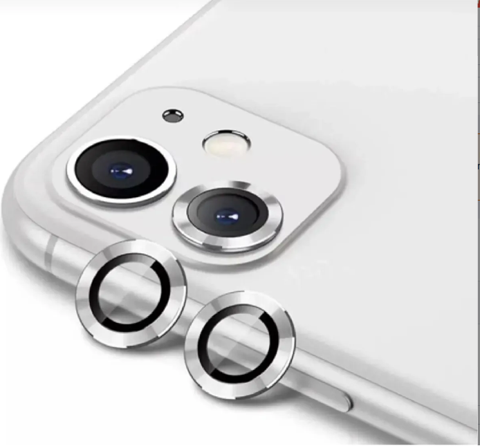 Iphone 11 Uyumlu GÜMÜŞ RENK Kamera Lens Koruyucu Cam