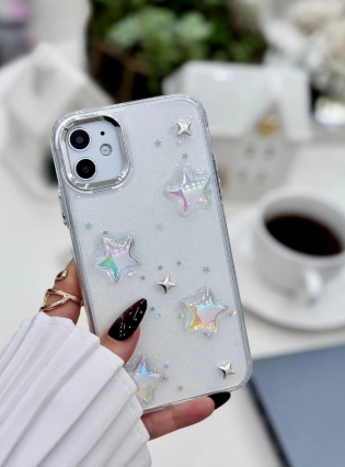 Iphone 11 Uyumlu MİNİ YILDIZ Tasarımlı Oyuncaklı Esnek Silikon Kılıf