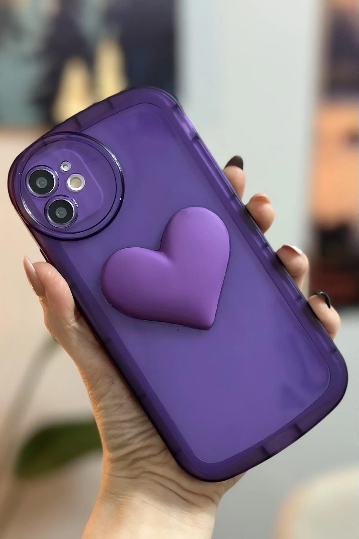 iPhone 11 Uyumlu Oyuncaklı Kalp Desenli Kılıf
