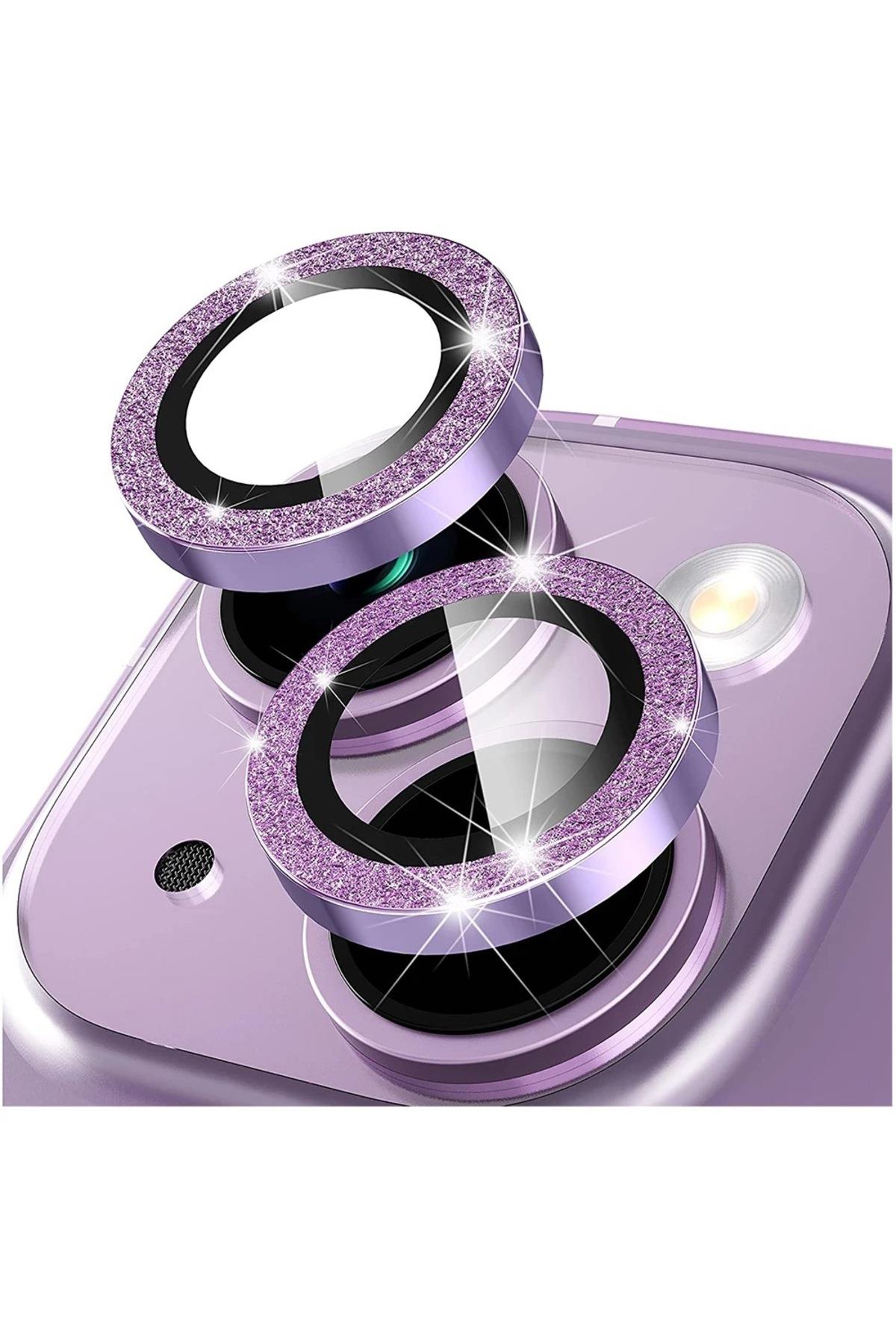 Iphone 11 Uyumlu Simli Glitter Kamera Lens Koruyucu Cam