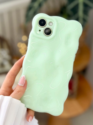 Iphone 13 ve iphone 14 Uyumlu 3d Bubble Tasarımlı Pastel Renk Esnek Silikon Kılıf