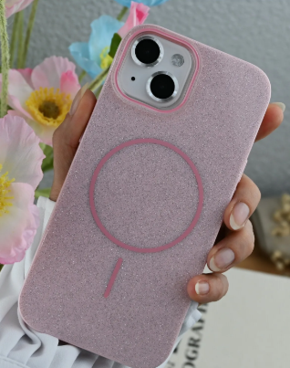 Iphone 14 Plus - 15 Plus Uyumlu Glitter Magsafe Özellikli Baskılı Silikon Kılıf