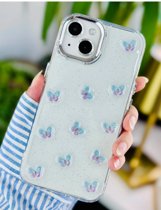 Iphone 14 Plus Ve 15 Plus Uyumlu Mini Kelebek 3d Oyuncak Tasarımlı Silikon Kılıf