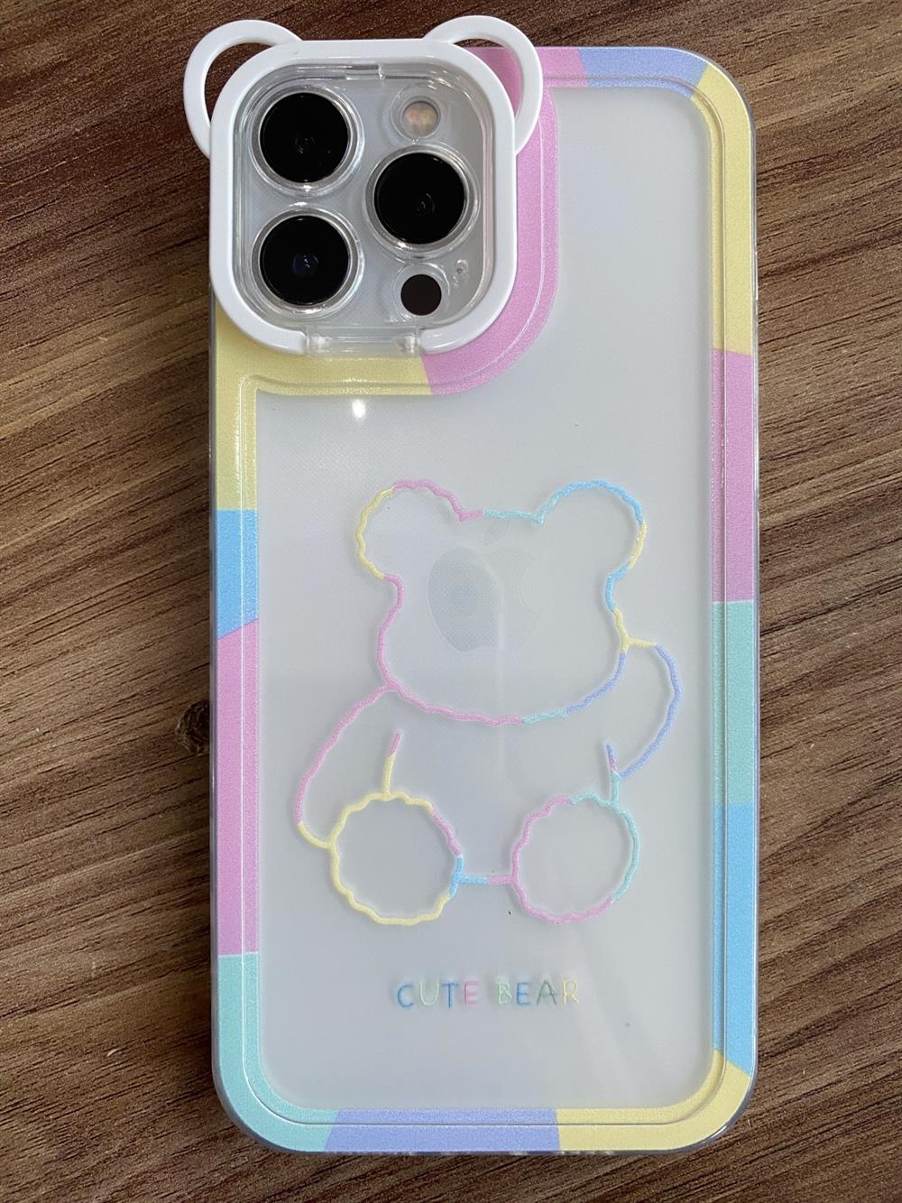 Iphone 14 Promax  RENKLİ AYICIK Tasarımlı Kılıf