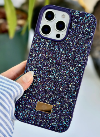 Iphone 14 Promax Uyumlu ELMAS Tasarımlı Taşlı Işıltılı Parlak Pırlanta Silikon Kılıf