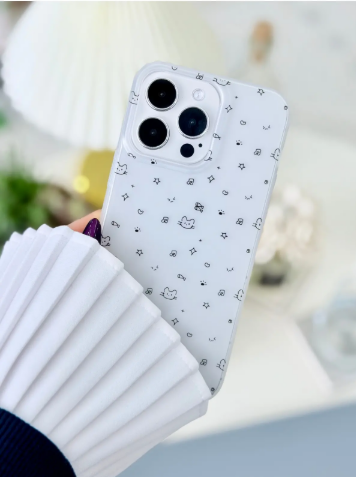 Iphone 16 Promax Uyumlu Mat Baskı Parmak İzi Bırakmaz Şeffaf Kılıf
