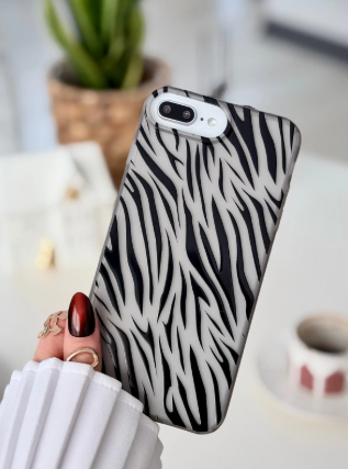 Iphone 7 Plus ve 8 Plus Uyumlu Mat Baskı Parmak İzi Bırakmaz Şeffaf Kılıf