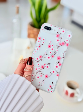 Iphone 7 Plus ve 8 Plus Uyumlu Mat Baskı Parmak İzi Bırakmaz Şeffaf Kılıf