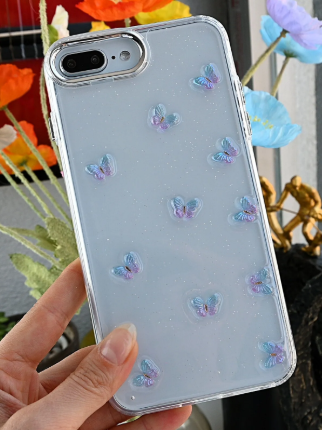 Iphone 7 Plus Ve 8 Plus Uyumlu Mini Kelebek Oyuncak Tasarımlı Esnek Silikon Kılıf