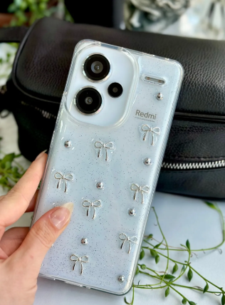 Redmi Note 13 Pro Plus 5g Uyumlu 3d Mini Fiyonk Tasarımlı Oyuncaklı Silikon Kılıf