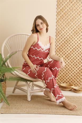 Pembe Ip Askılı Pijama Takımı