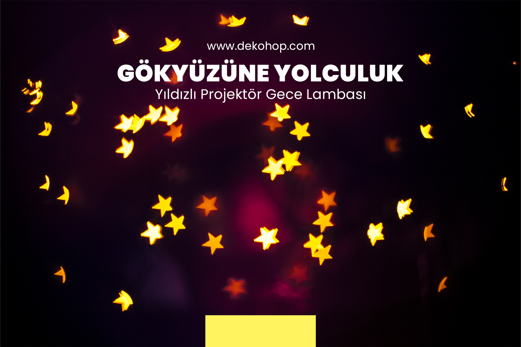 Gökyüzüne Yolculuk: Yıldızlı Projektör Gece Lambası Işıltılı Geceler