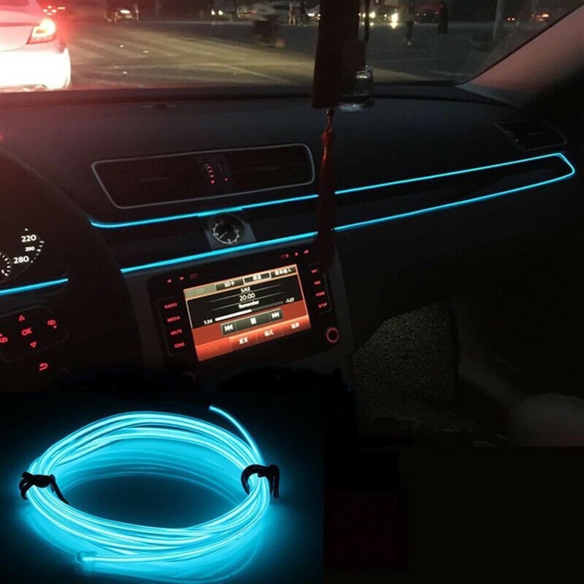 2 METRE Araç İçi Neon Ambians Aydınlatma İp Led BUZ MAVİ