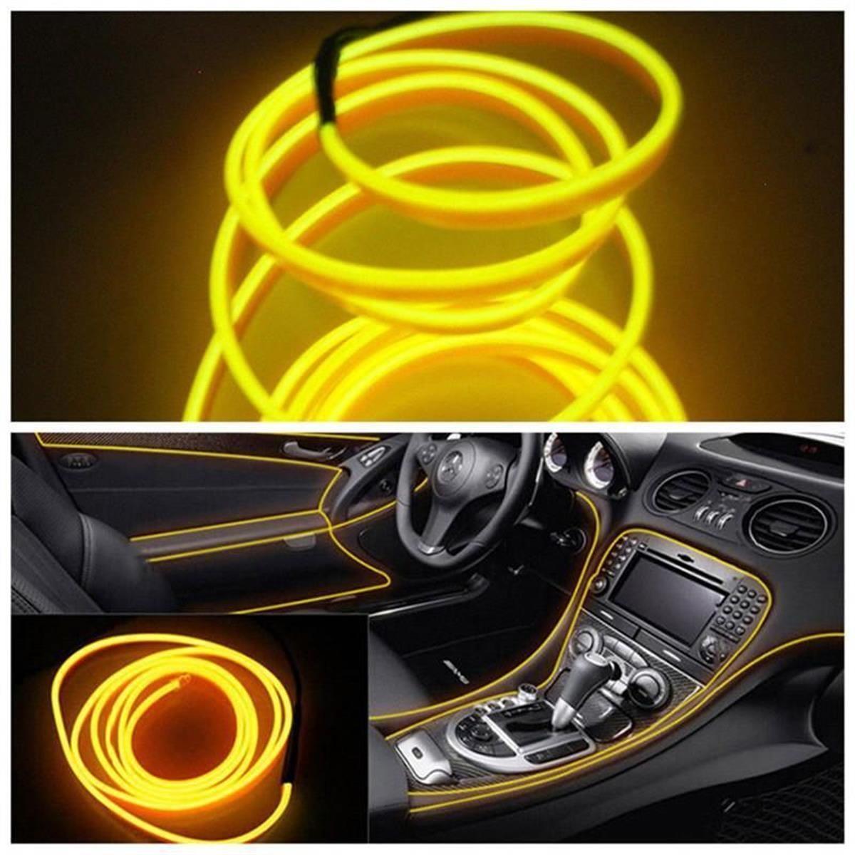 Araç İçi Neon Ledi Torpido İp Led 5 Metre SARI