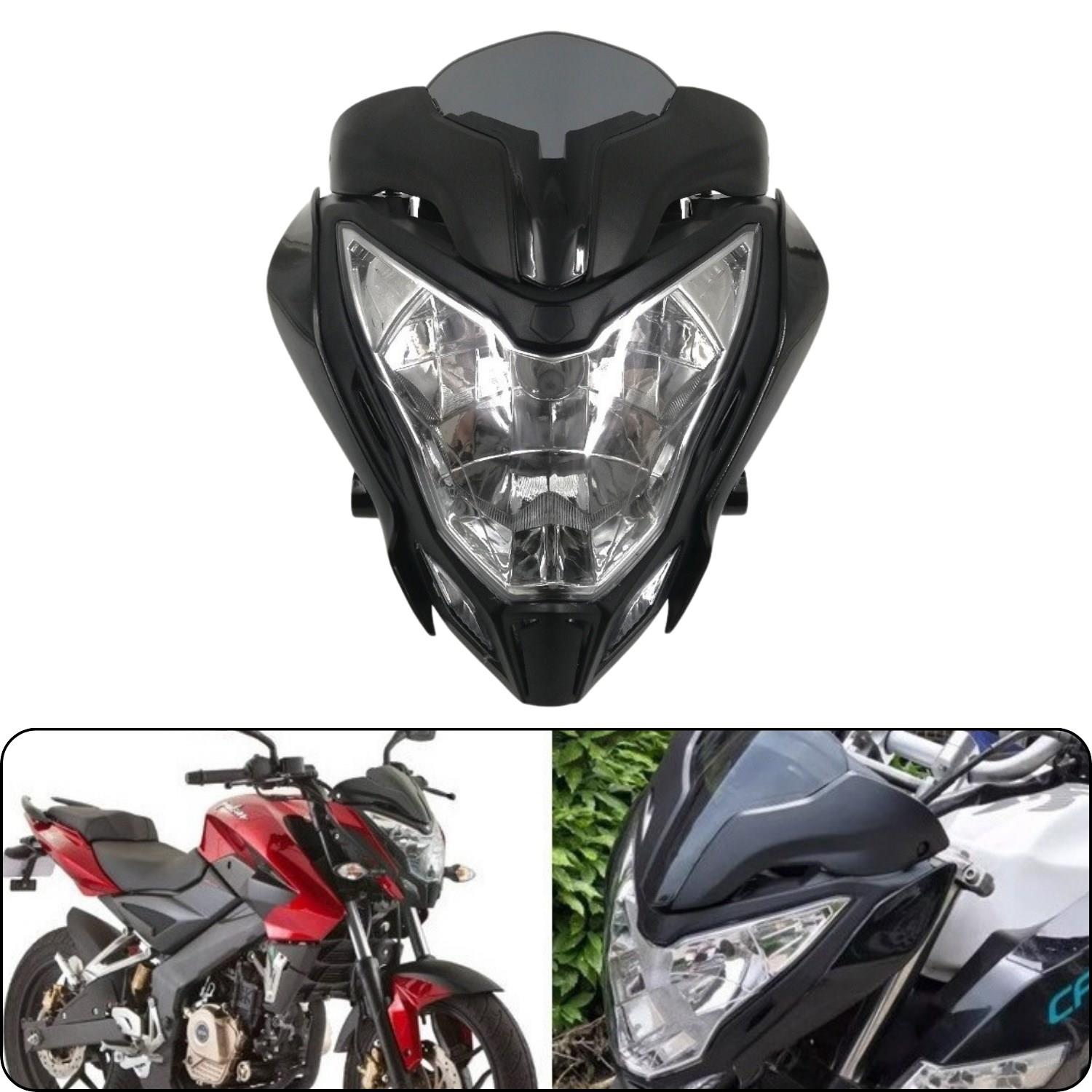 Bajaj Pulsar NS150 NS200 Ön Far Grenajlı Led Ve Siperlik Camlı Tam Uyumlu Premium Kalite