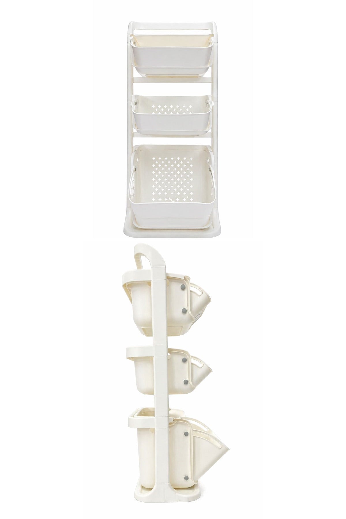 Banyo Mutfak Çocuk Odası Düzenleme Raf Çok Amaçlı Tekerlekli Modüler Organizer Sepet 