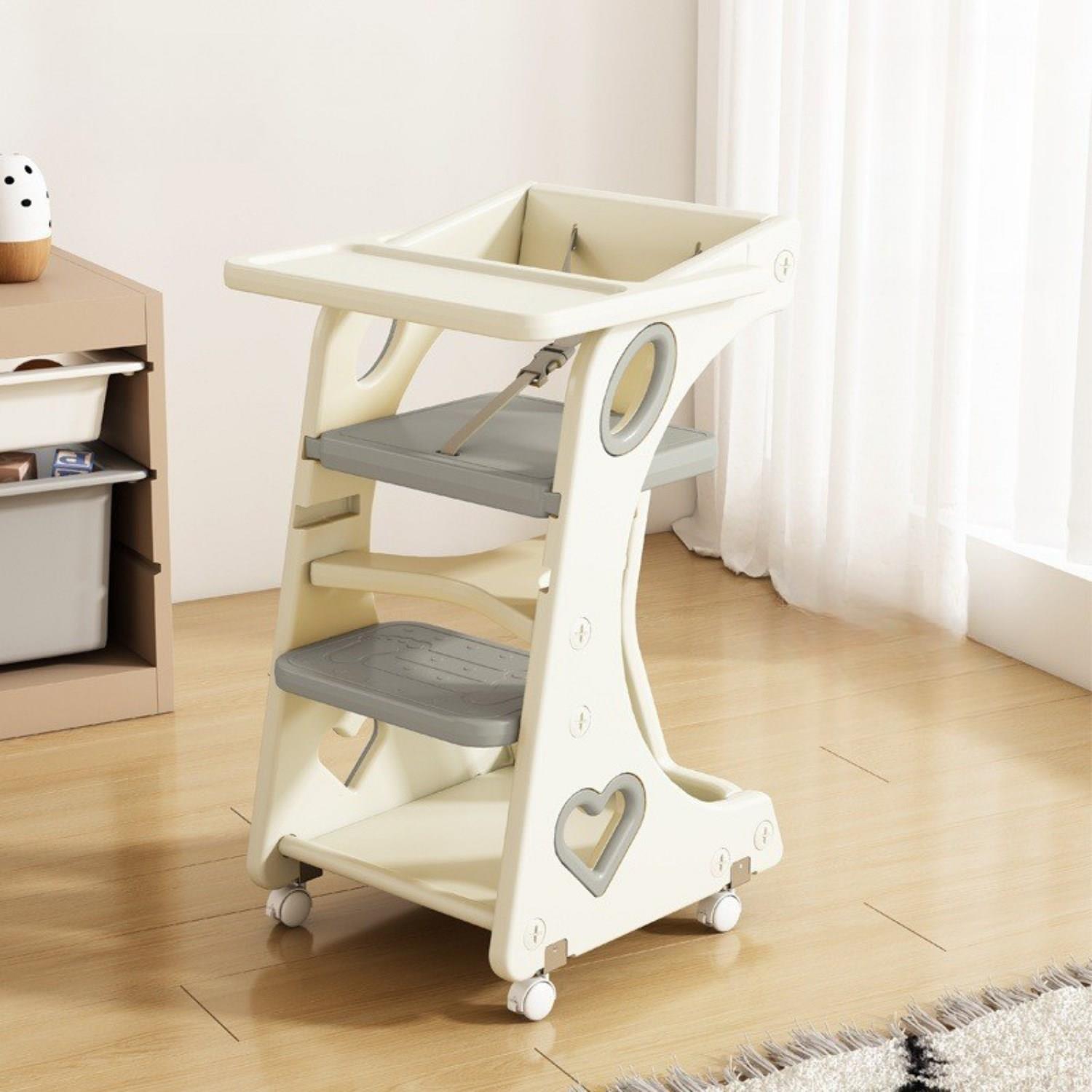 Bebek Mama Sandalyesi Eğitici Çocuk Gelişim Sandalyesi ve Mutfak Merdiven ve Öğrenme Kulesi 