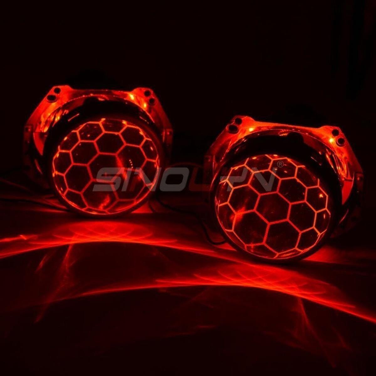 Bi-xenon Angel Far Merceği Seytan Göz KIRMIZI LED UNİVERSAL