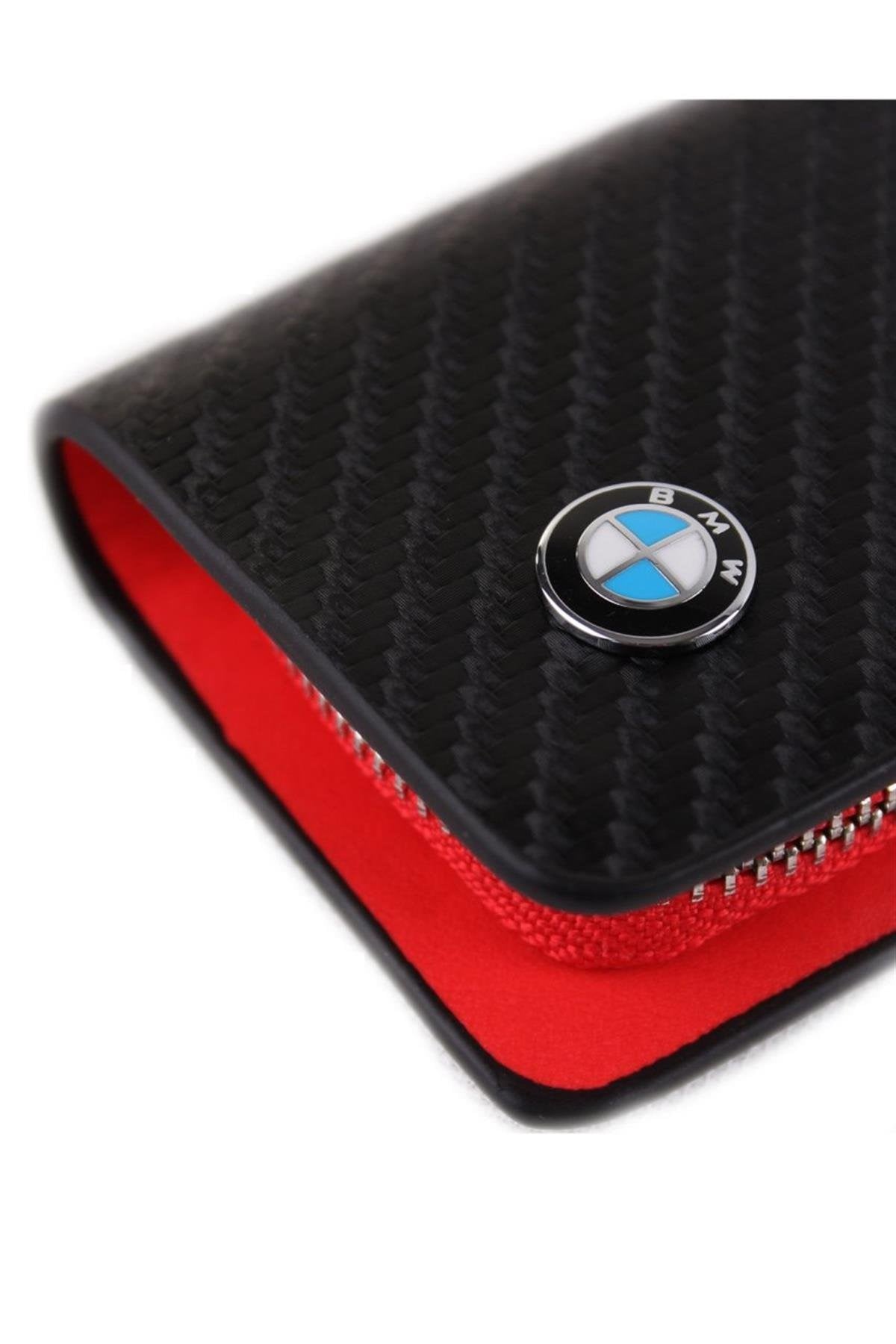 Bmw Uyumlu Karbon Desen Deri Cüzdan Anahtarlık