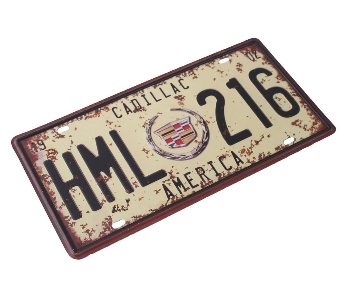 Cadillac Classic Dekorasyon Duvar Süsü Metal Retro Tabela 15X30