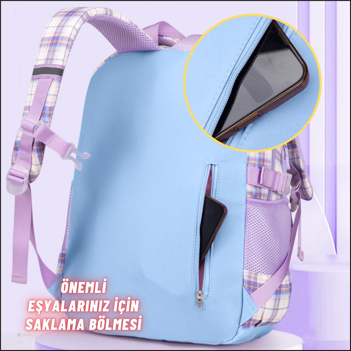 Çocuk Okul Sırt Çantası Ergonomik Özel Tasarım Çok Bölmeli Yeni Nesil Okul Çantası