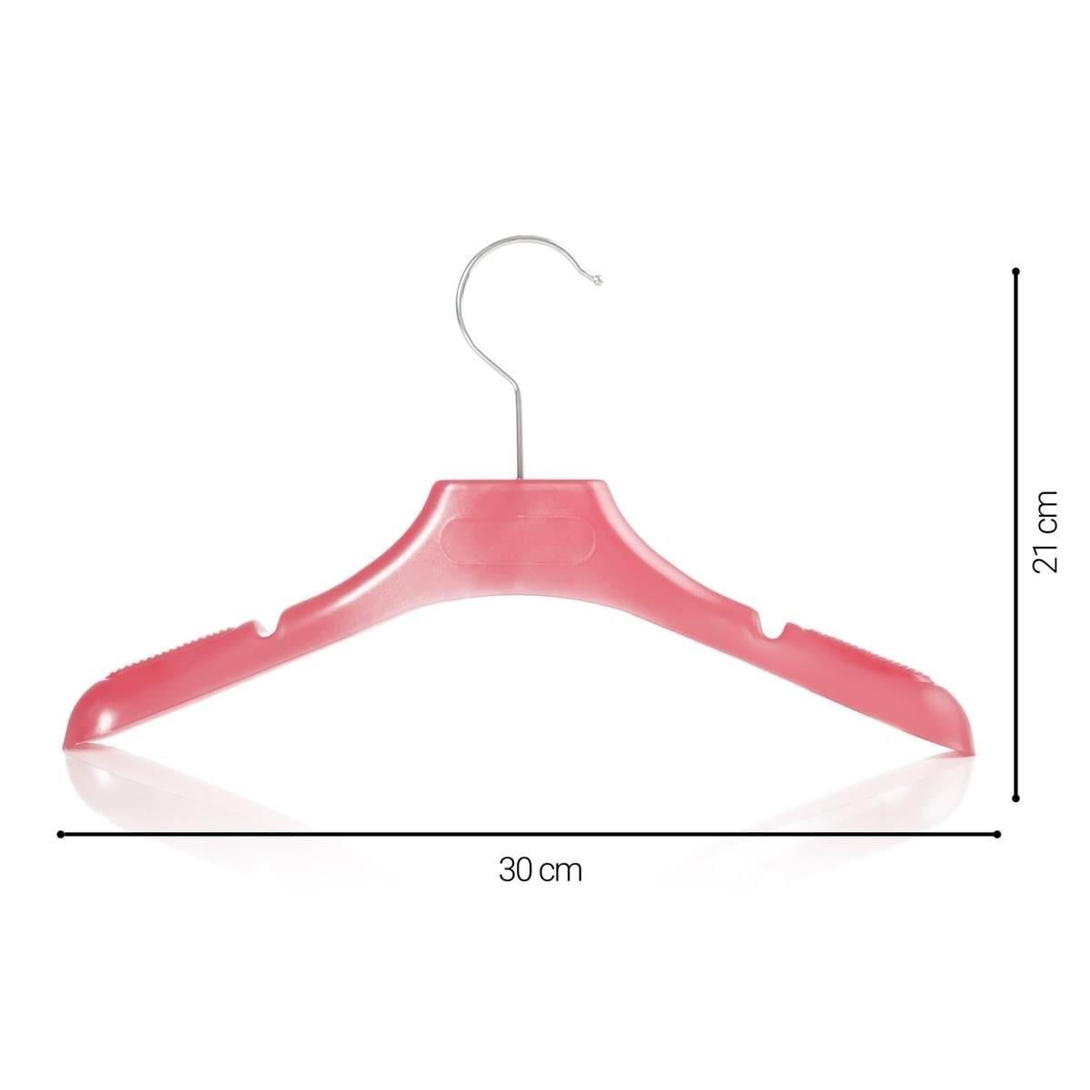 Çocuk PEMBE Elbise Mont Askısı 10 Adet Paketli 30 Cm Çocuk Askı