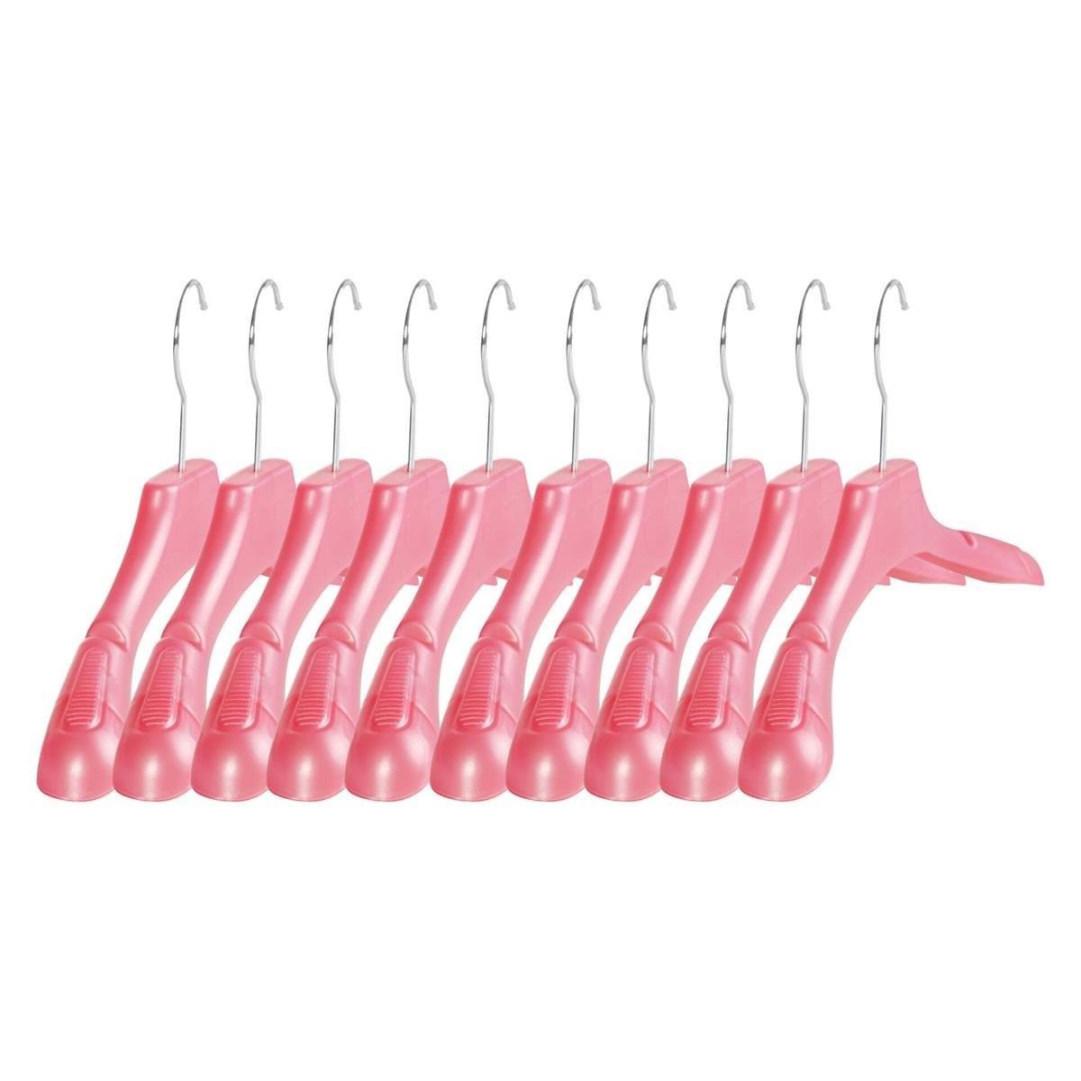 Çocuk PEMBE Elbise Mont Askısı 10 Adet Paketli 30 Cm Çocuk Askı