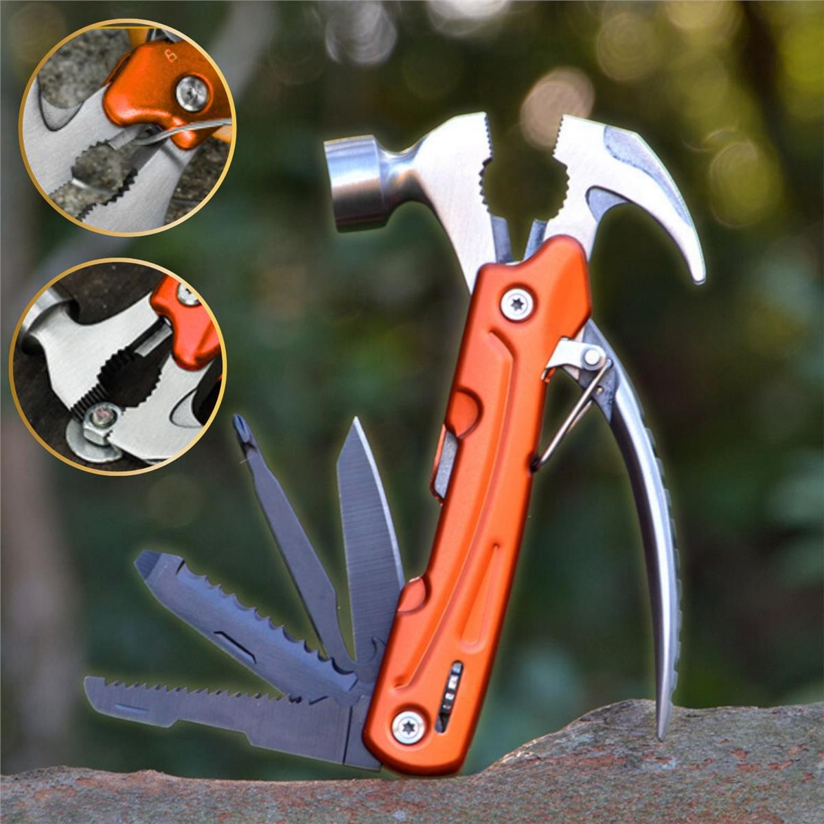 Çok Fonksiyonlu Outdoor Kamp Ekipmanı Çekiç Pense Piknik Ve Doğa Taşınabilir Alet Seti
