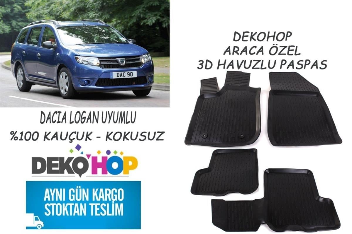 DACIA LOGAN 3D Havuzlu Araca Özel Kauçuk Oto Paspas