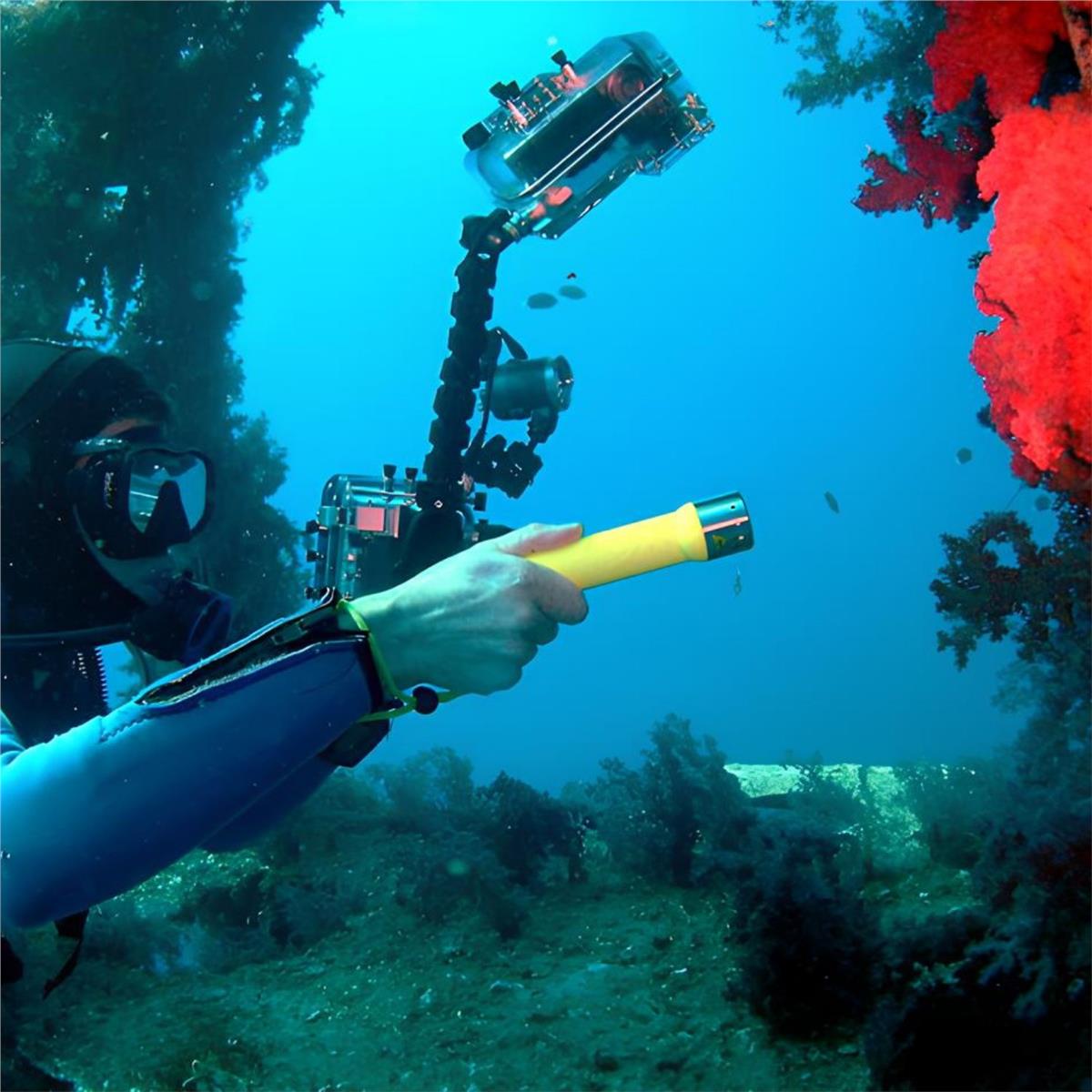 Dalgıç Profesyonel Sualtı Dalış El Feneri Su Geçirmez Ultra Parlak Led El Feneri