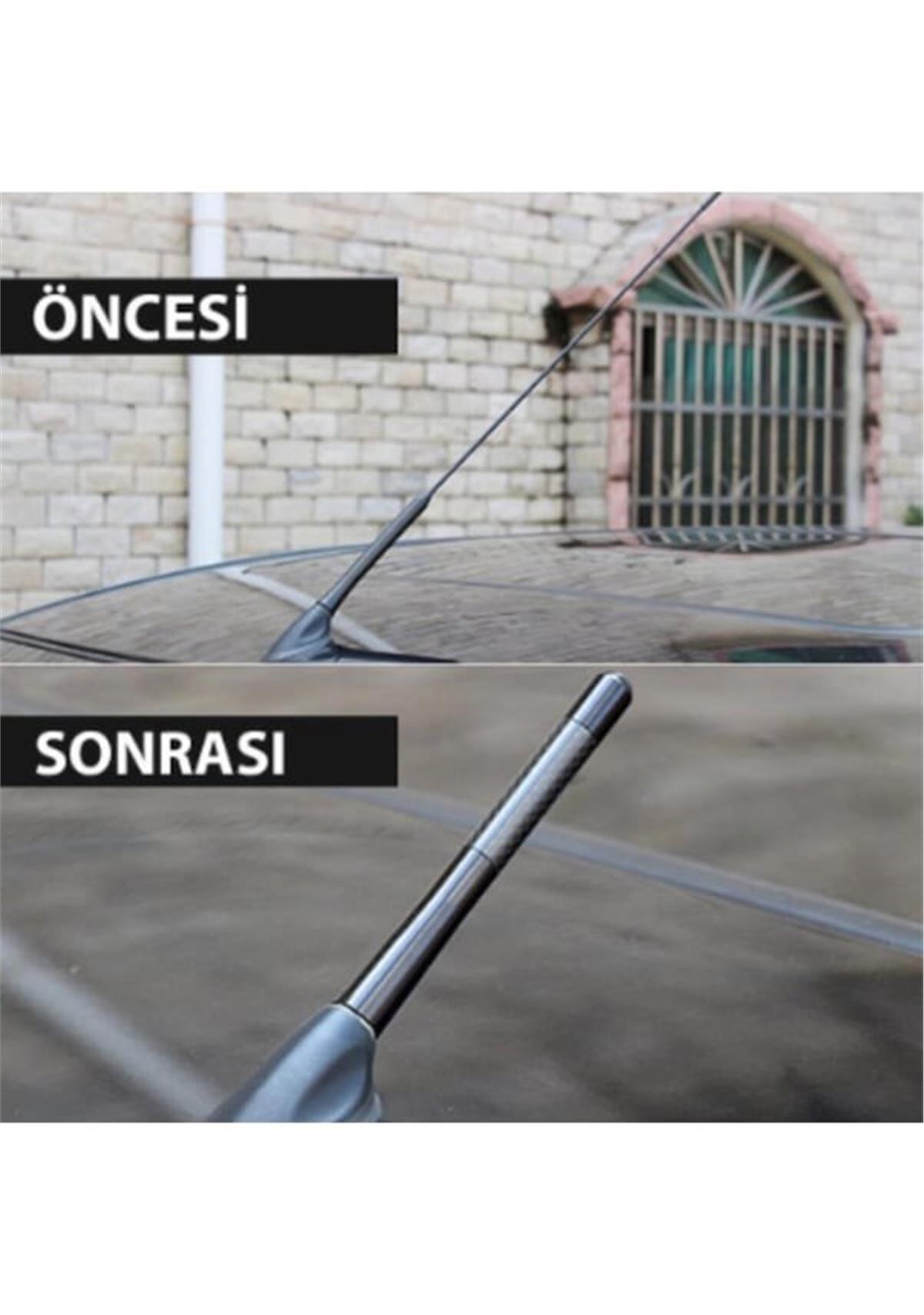 Dekohop Araç Anten Çubuğu Karbon Desen Sportif Görünüm Renk Seçnekli-Mavi