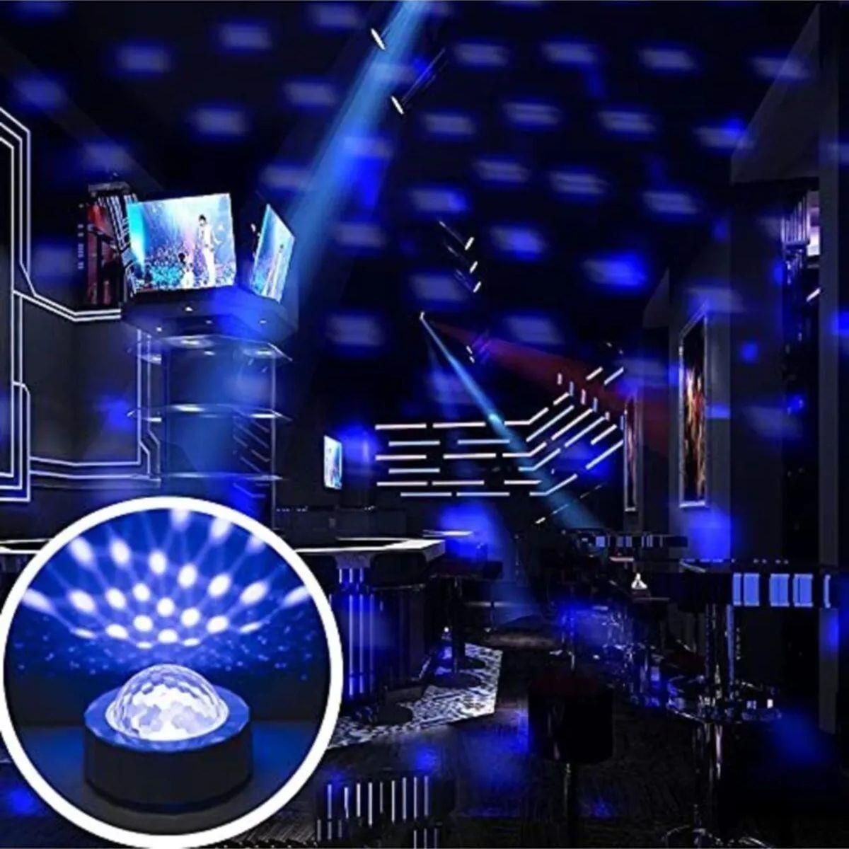 Dj Lambası Magnet Yapışkanlı Led Küre Disko Topu Parti Gece Lambası Usb Şarjlı