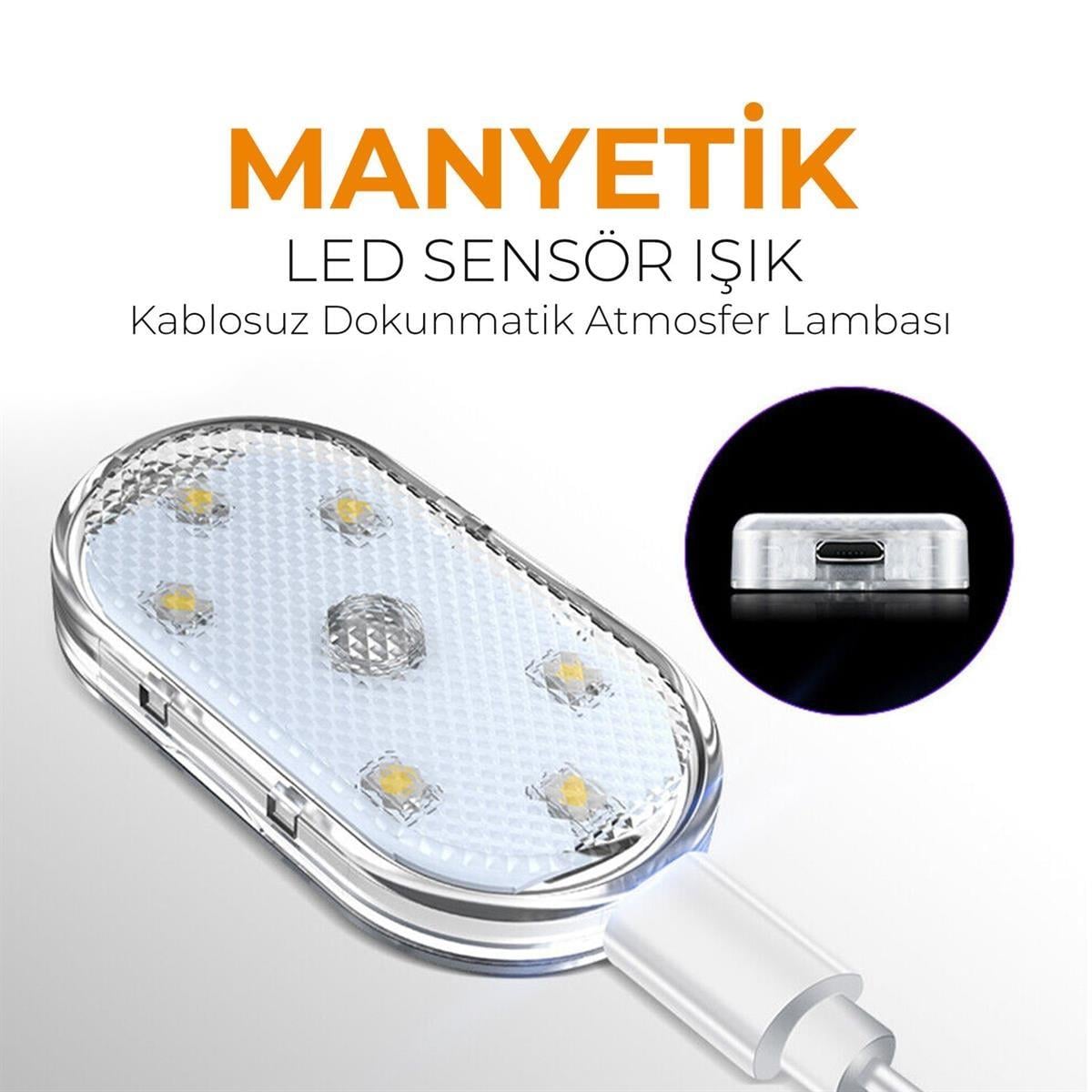 Dokunmatik Led Lamba Dolap İçi Aydınlatma Ve Gece Lambası Sarjlı