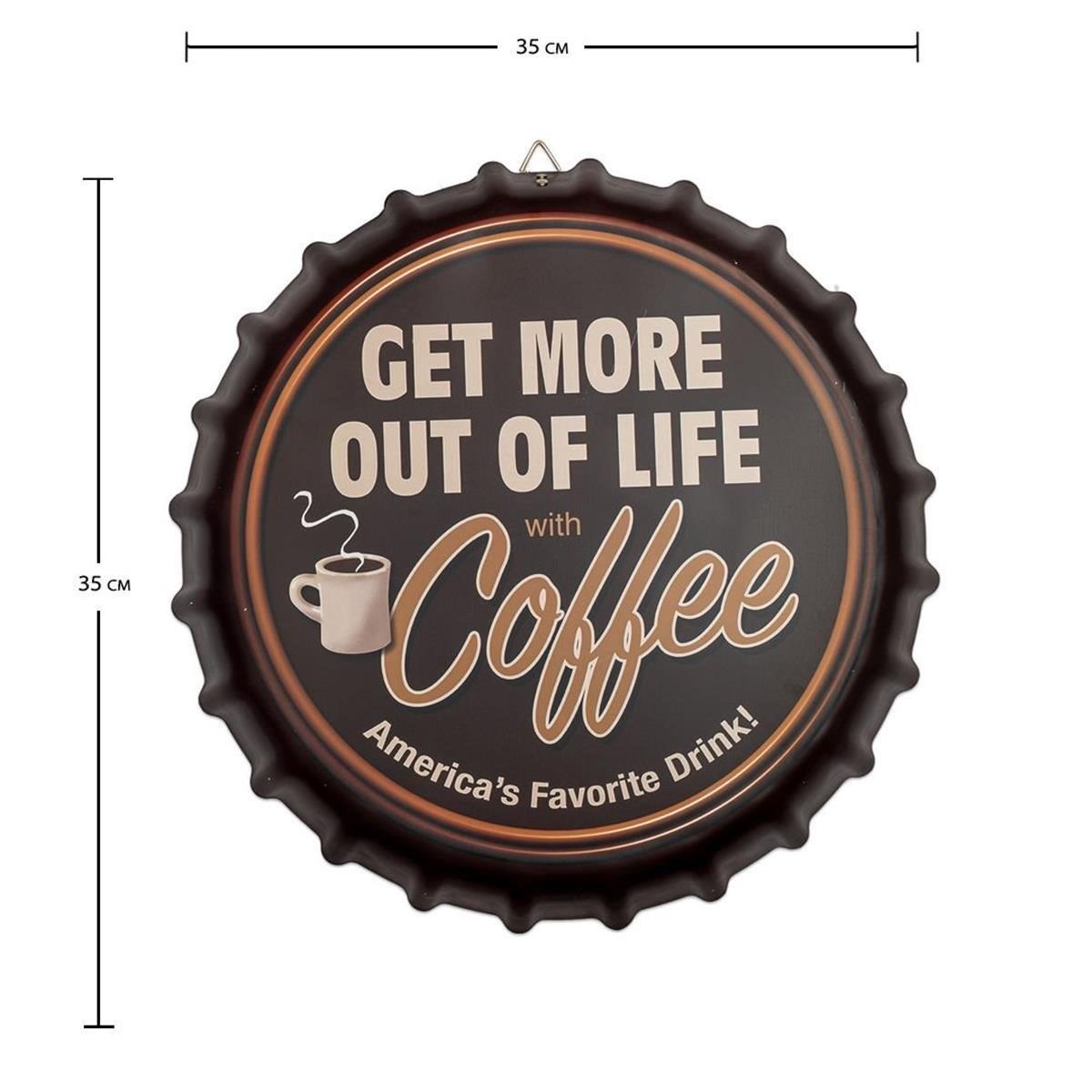 Duvar Süsü Retro Metal Tabela COFFEE Dekorasyon Tasarım