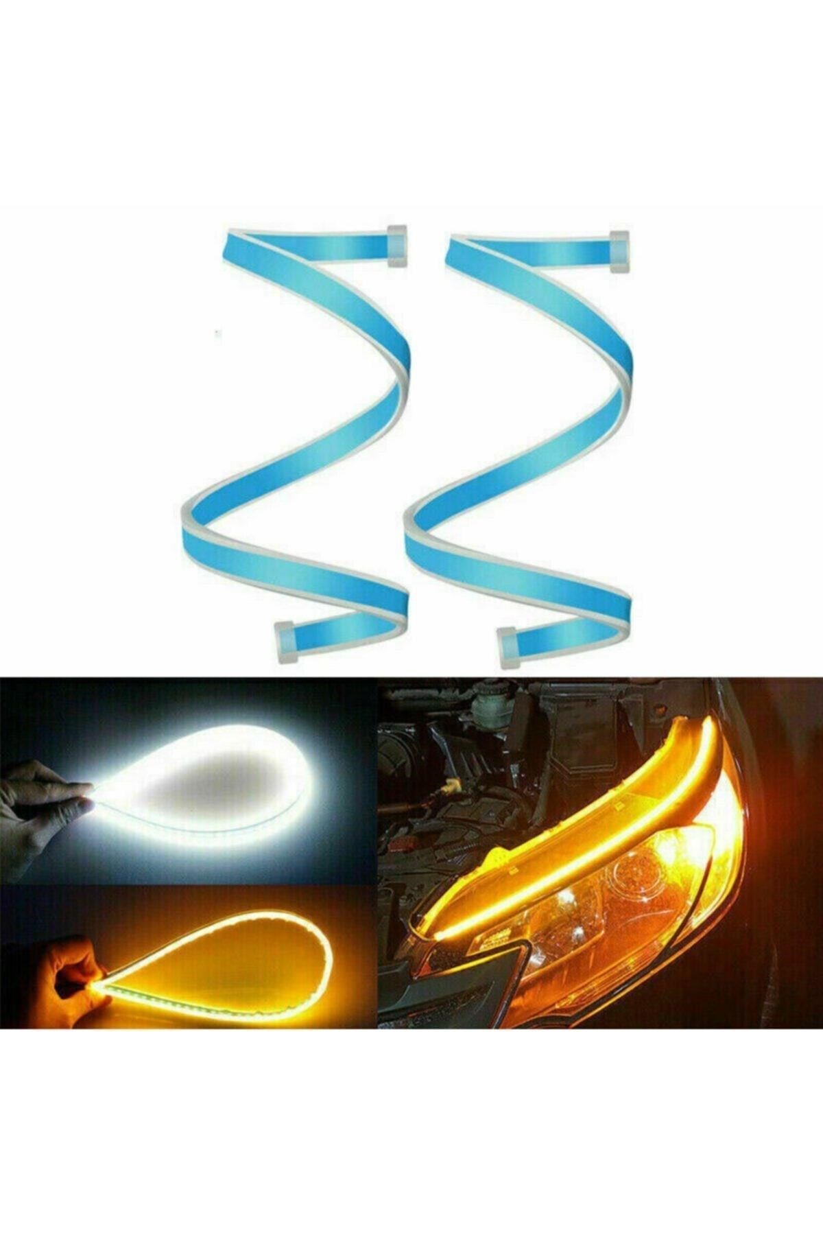 Far Üstü Kayar Led Selamlamalı 60 Cm  KIRMIZI SARI