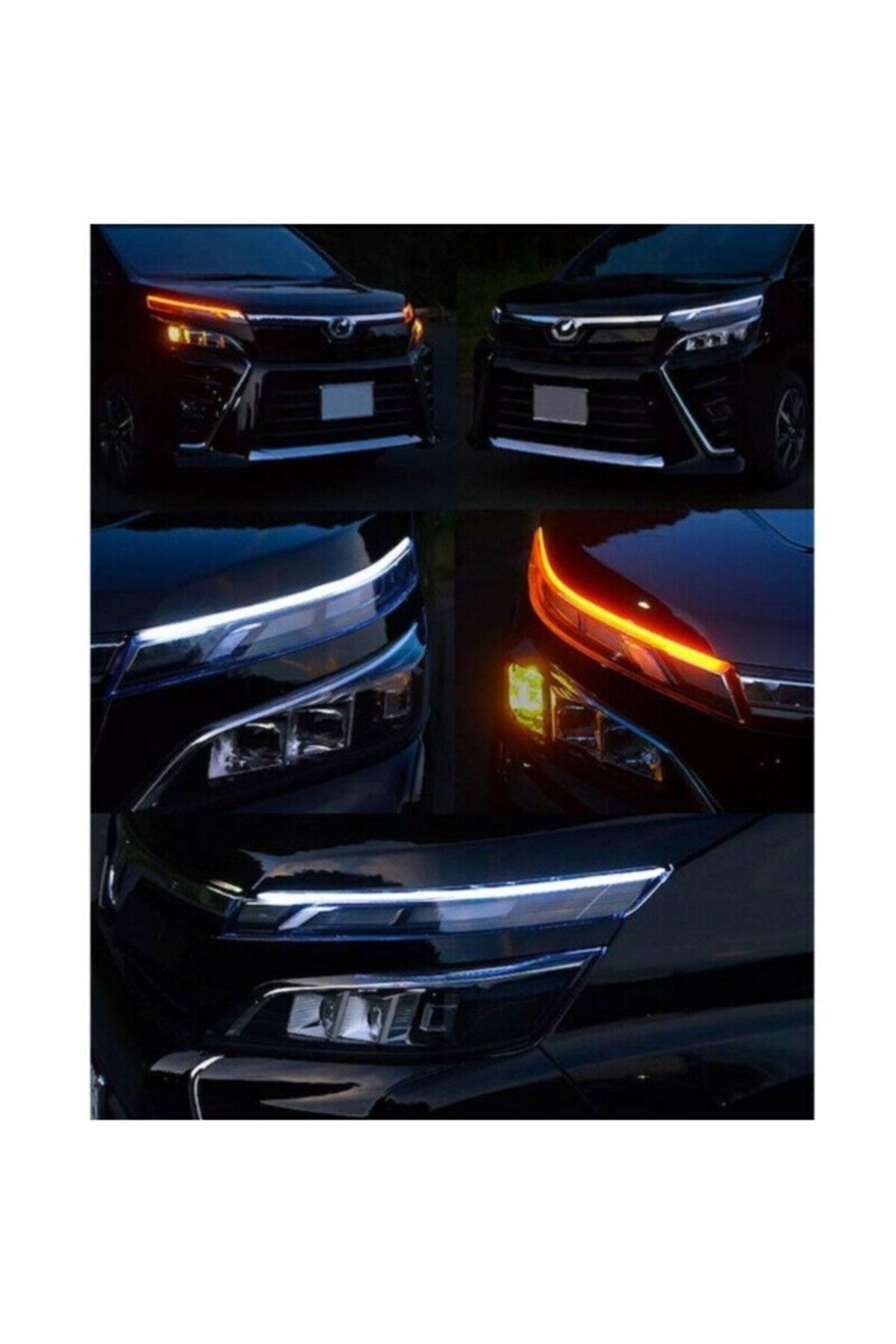 Far Üstü Kayar Led Selamlamalı 60 Cm  KIRMIZI SARI