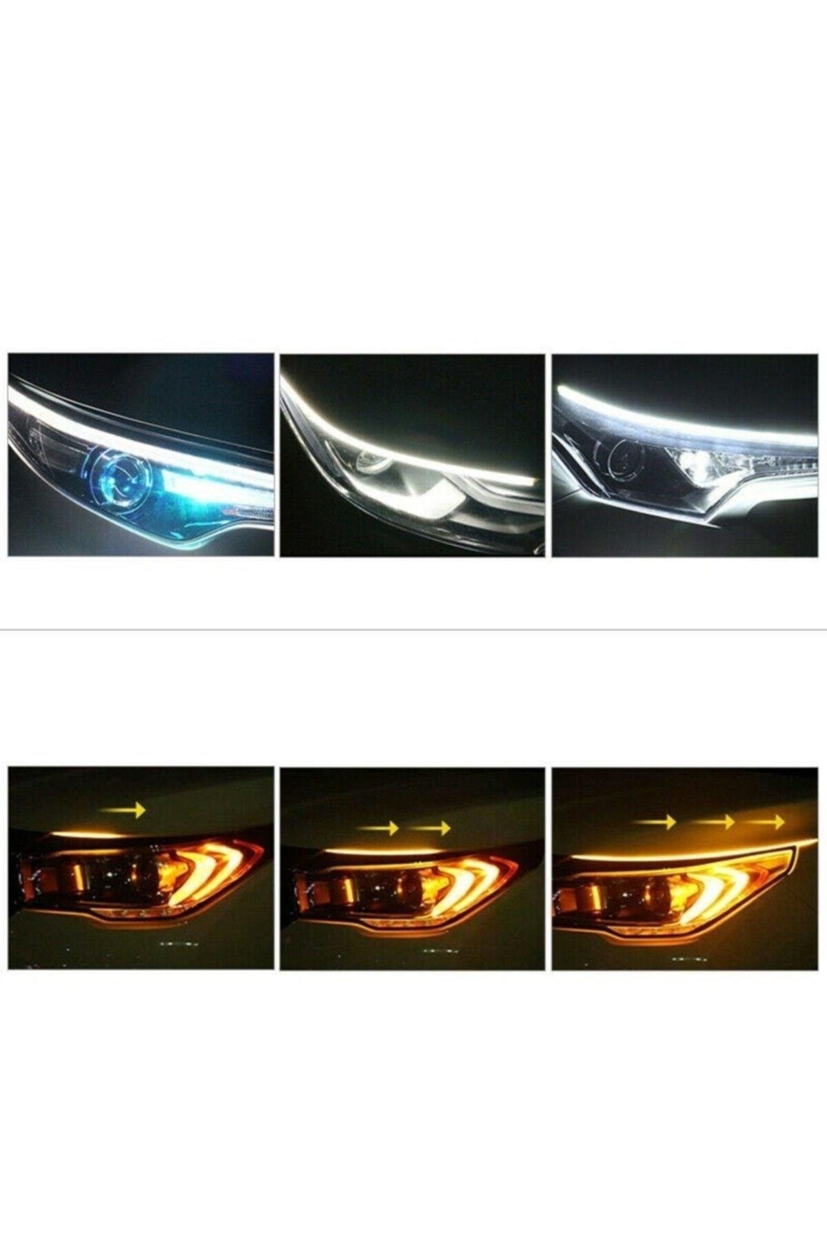 Far Üstü Kayar Led Selamlamalı 60 Cm  KIRMIZI SARI