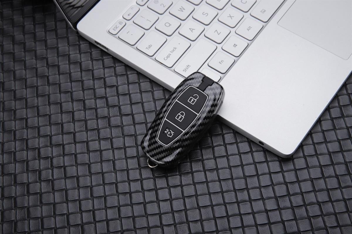 Ford Uyumlu Smart Anahtar Karbon Metal Anahtar Kılıfı