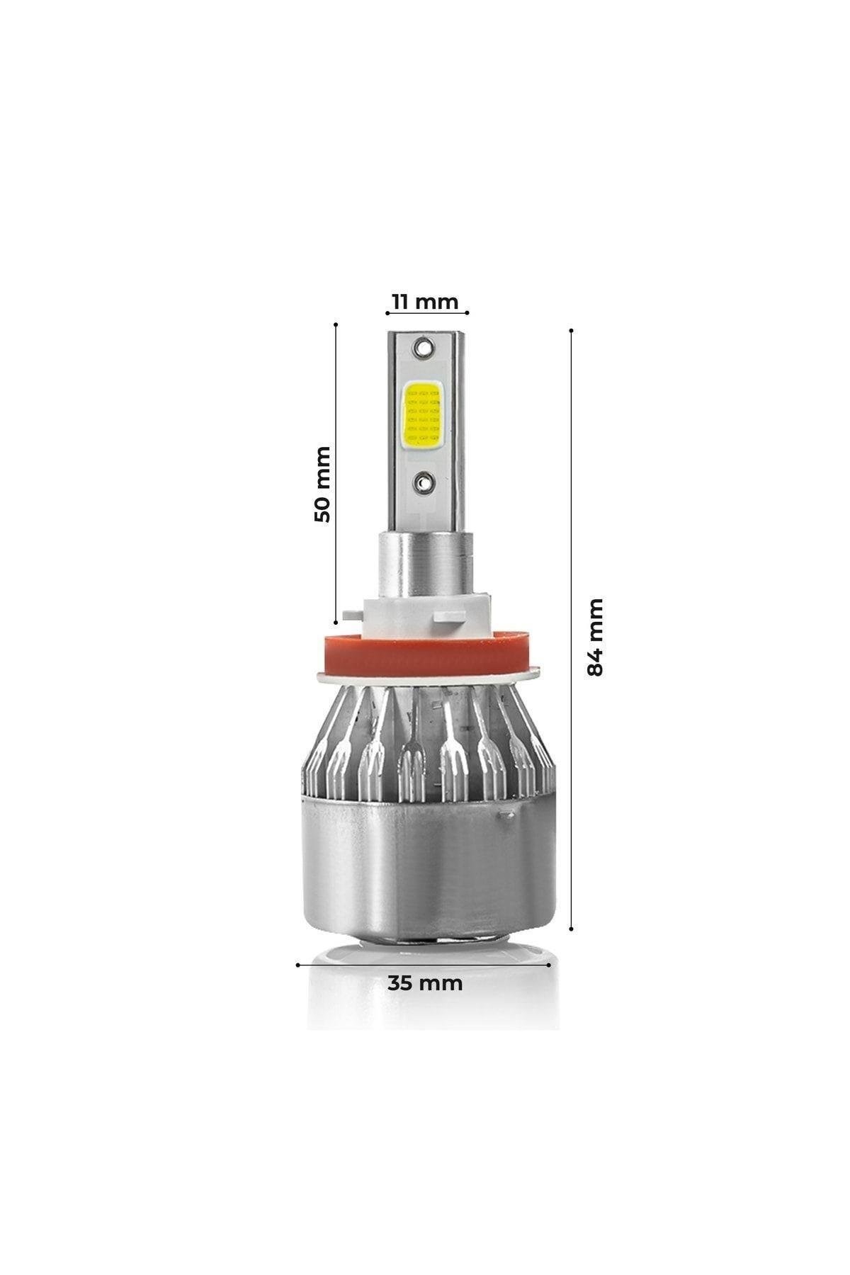 H11 Led Xenon Far Ampulü Beyaz Renk Zenon Led Far
