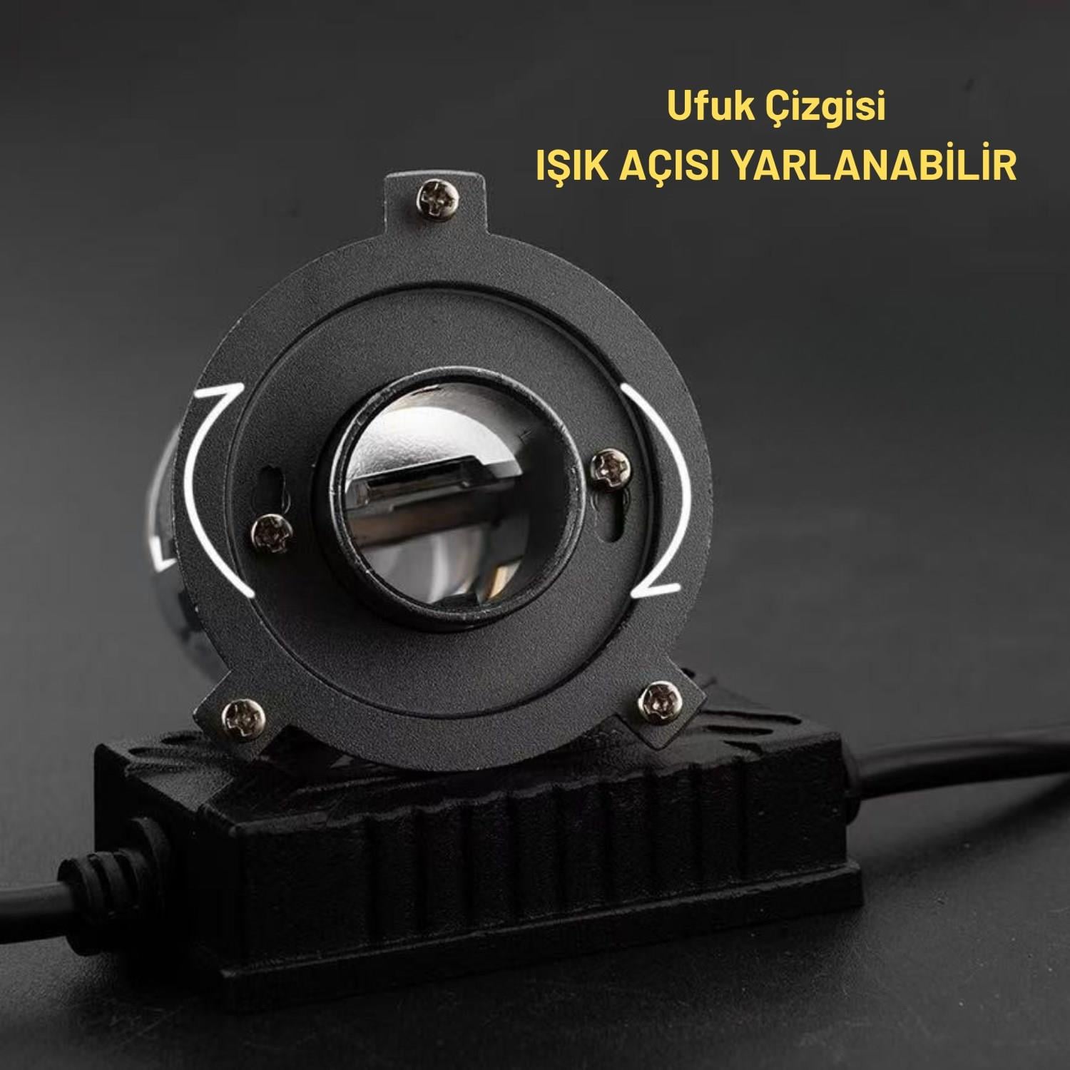 H4 Far Ampül Lazer Mercekli T9-Pro Luxury Ayarlı Mini Bi-Led Far Ampülü 
