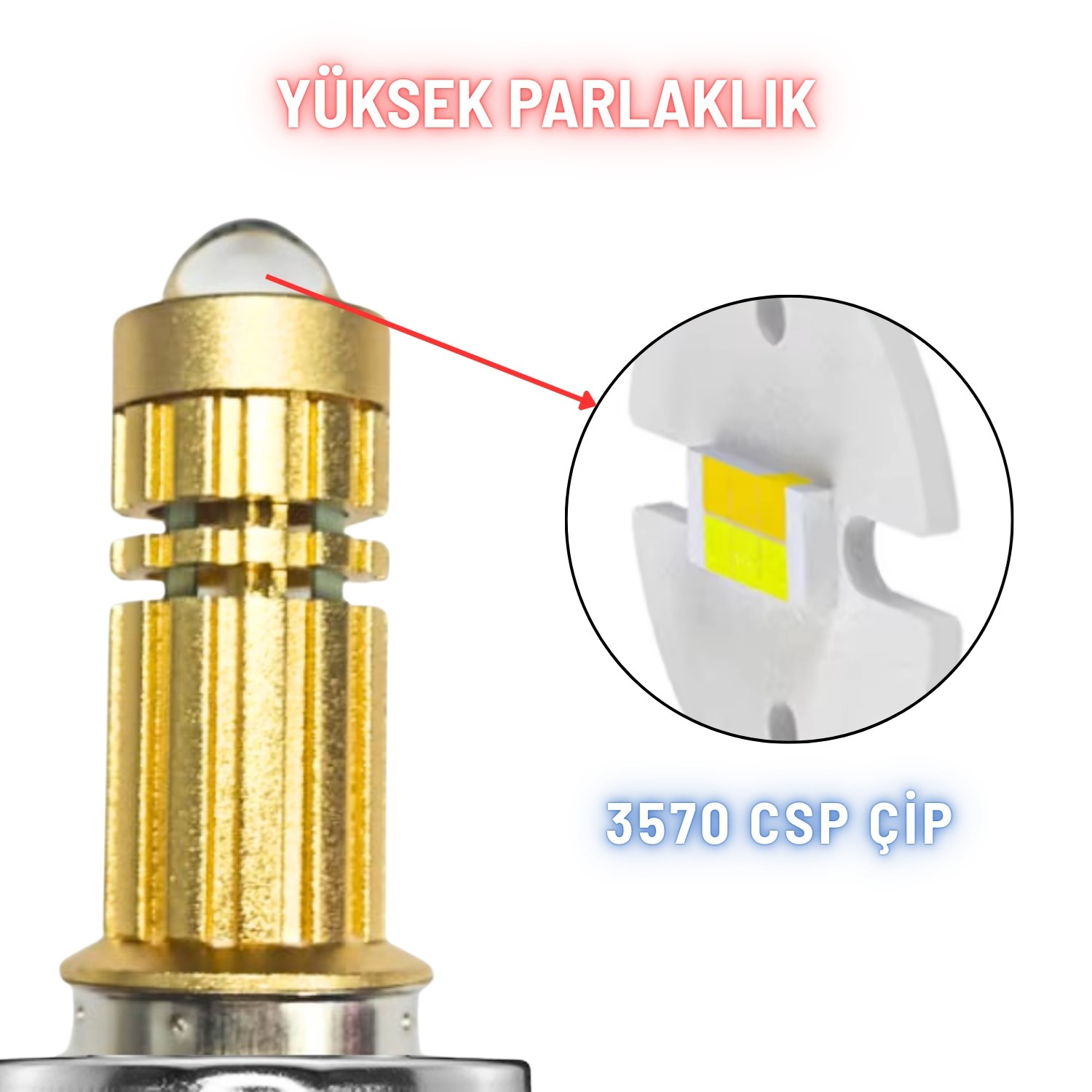 H4 Mercekli LED Ampul Delici LED Işık 12-24V Beyaz Amber 1 ADET Uzun Kısa Far Lambası 10W/800LM 