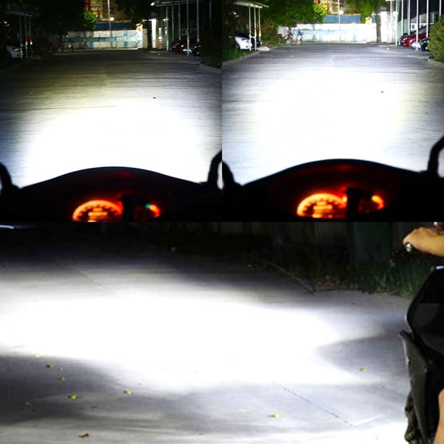 H4 Motosiklet LED Ampul ve LED Işık 12-24V  Beyaz Yüksek Performans Metal Gövde 1500 LM