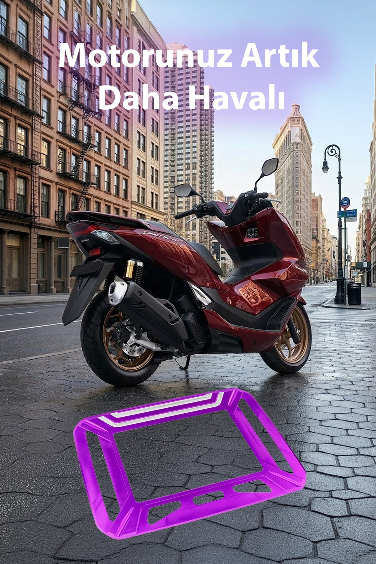 Honda PCX 2025-2026 Uyumlu CNC Aluminyum Gösterge/Ekran Çerçevesi MOR