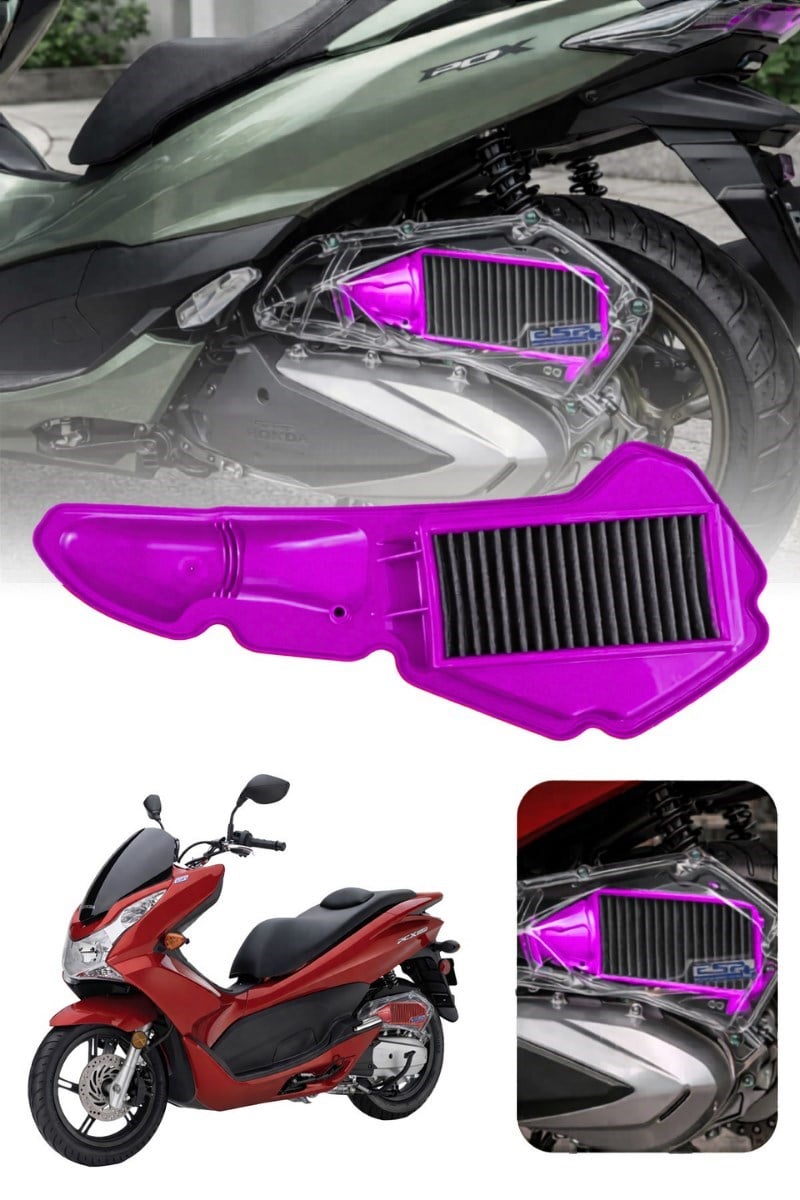 HONDA PCX Uyumlu MOR Temizlenebilir Performans Hava Filtresi (2021-2026) 