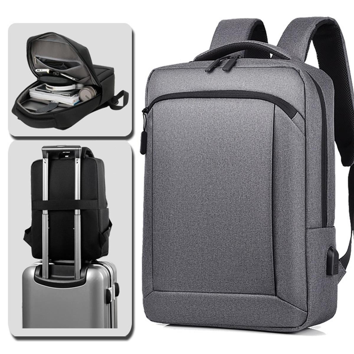 İş Seyahat Okul Laptop Notebook Ipad Sırt Çantası Usb Şarj Girişli Yeni Nesil Çanta AÇIK GRİ