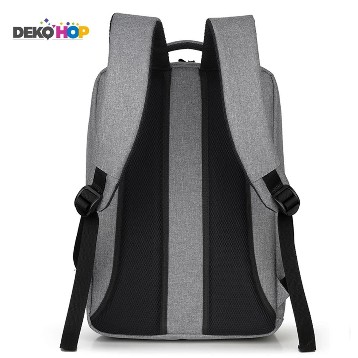 İş Seyahat Okul Laptop Notebook Ipad Sırt Çantası Usb Şarj Girişli Yeni Nesil Çanta AÇIK GRİ