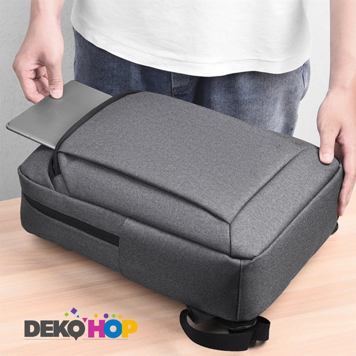 İş Seyahat Okul Laptop Notebook Ipad Sırt Çantası Usb Şarj Girişli Yeni Nesil Çanta GRİ
