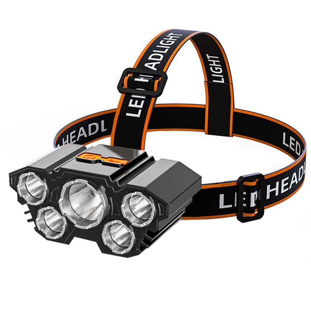 Kafa Lambası Ultra Güçlü Led Şarjlı Led Kafa Feneri Avcı Işıldak Balıkçı Kamp Lambası