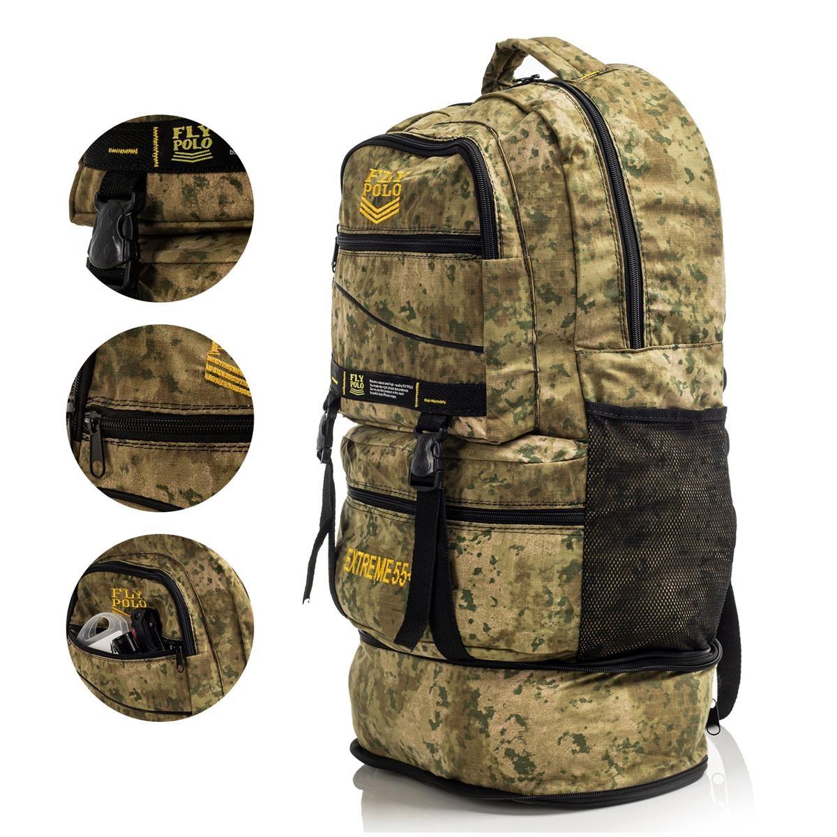 Kamp Outdoor 55+10 Litre Dağcı Yürüyüş Kamp Sırt Çantası