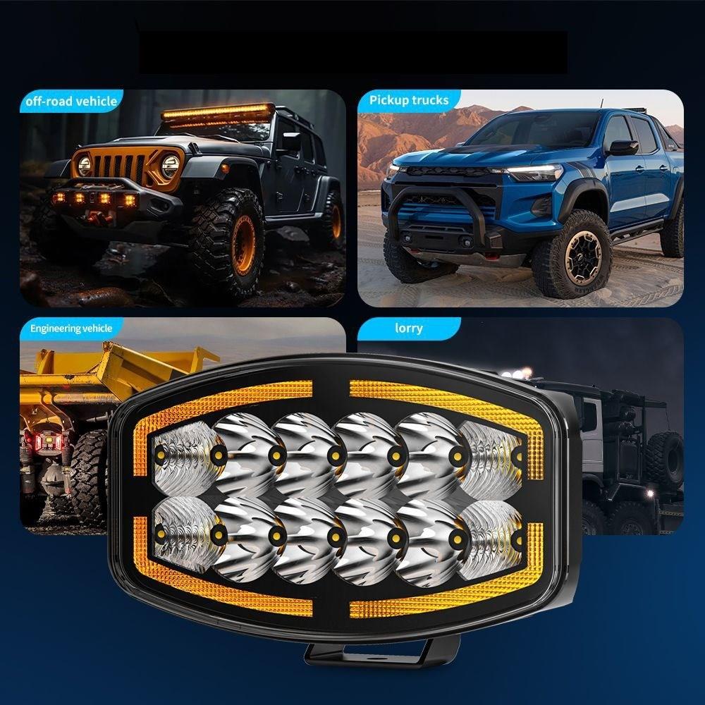 Kamyon Tır Traktör Off Road Jeep 10 inç Sis Farı Gündüz Ledli Çalışma Lambası 12-24 V